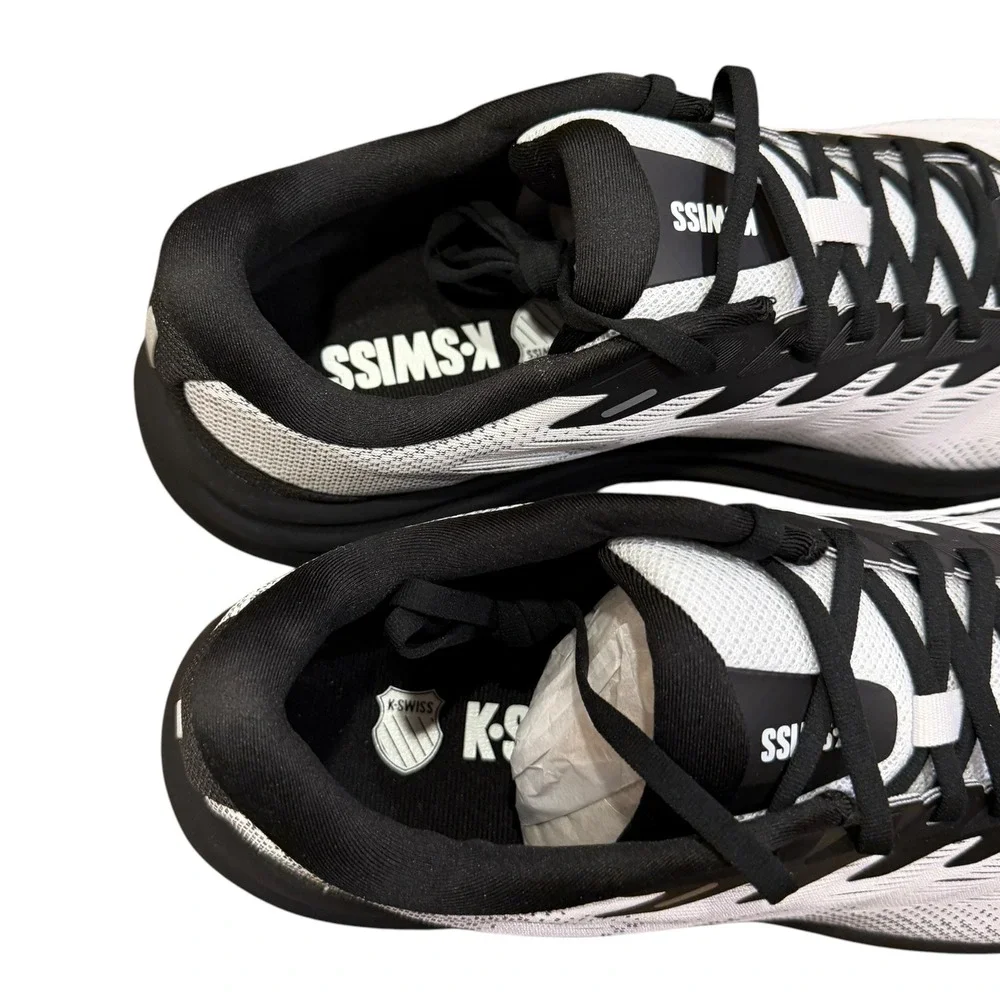K-Swiss S-SHADX Running Athletic Shoes Men Size 12 White Grey New 04966-106-M